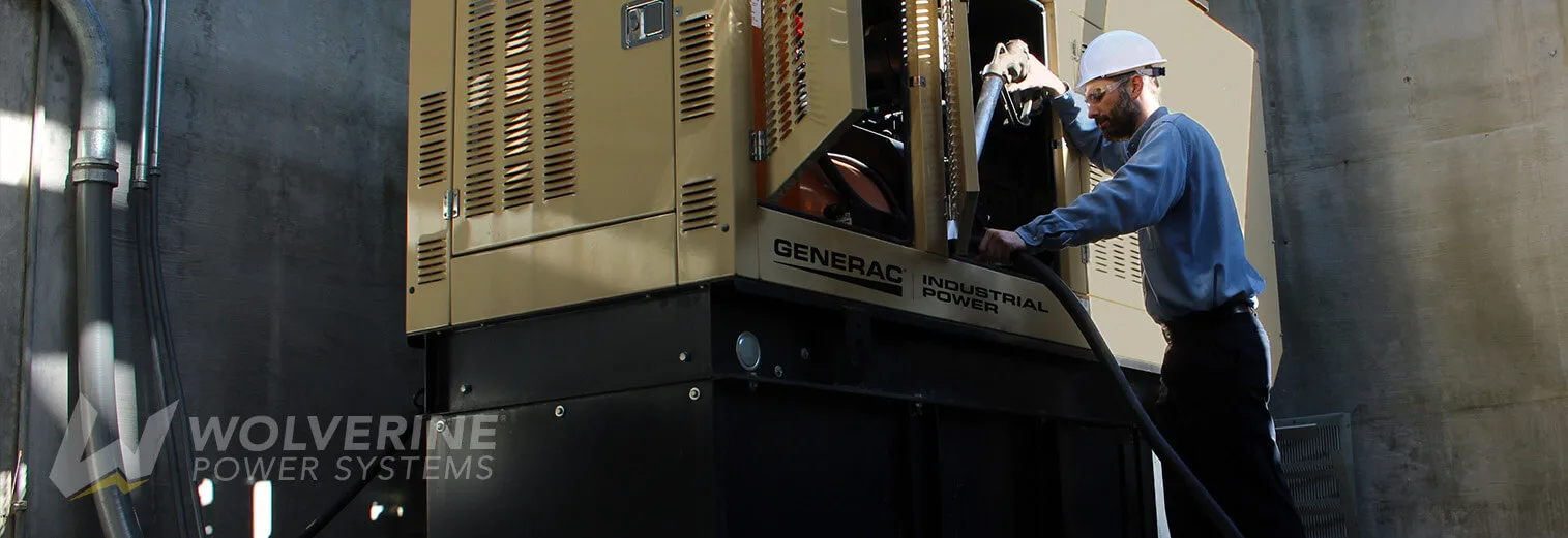Generator diesel fuel polishing and Service from Wolverine Power Systems of Michigan